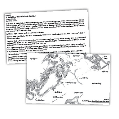 Canoe or Kayak Routes in St. Marks NWR $9 - Free Shipping
