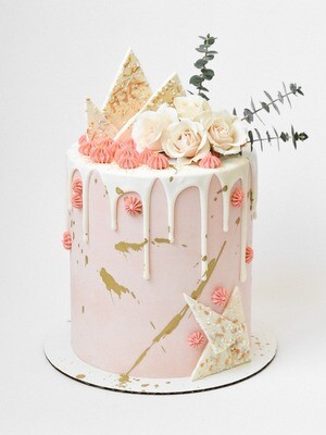 Floral Drip Cake