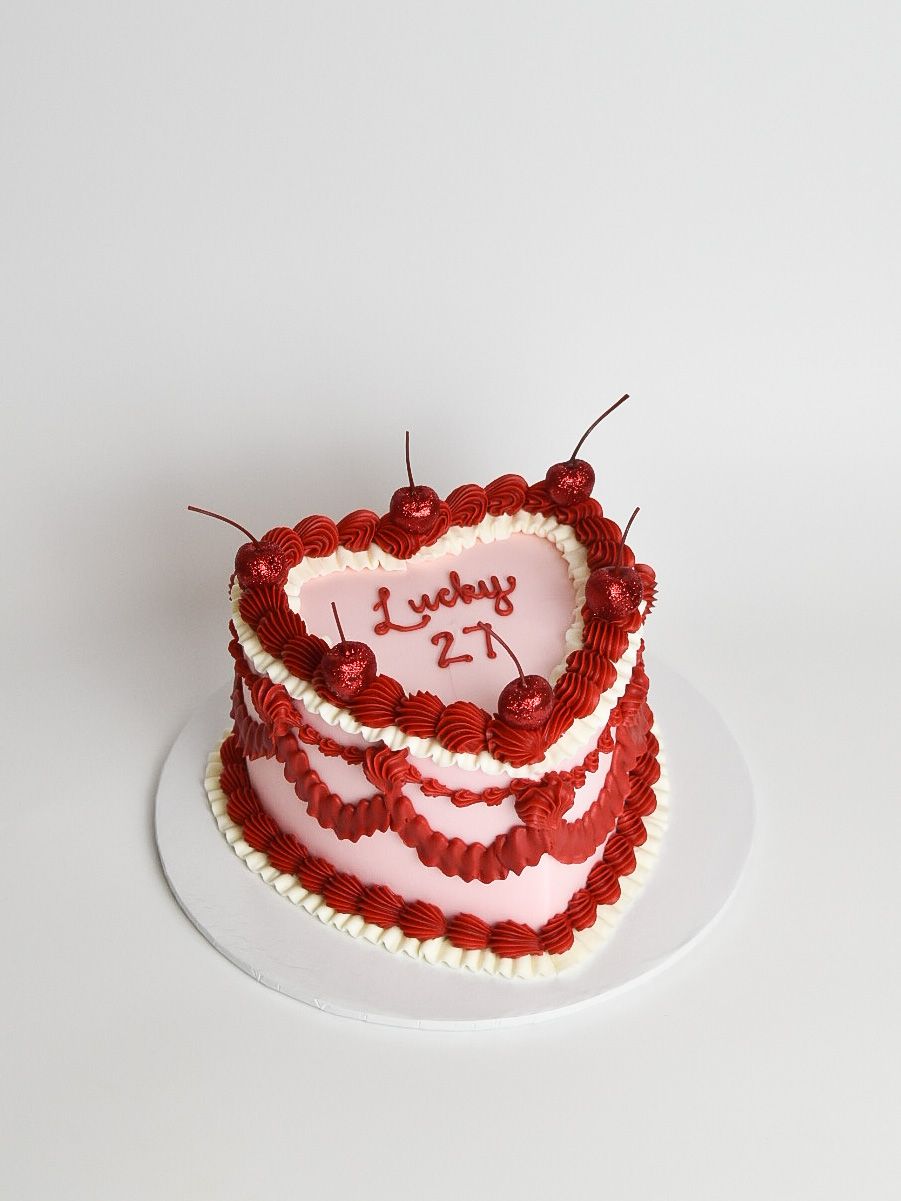 Vintage Heart Cake