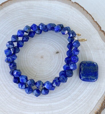 Lapis Lazuli Stardust Crystal Bracelet