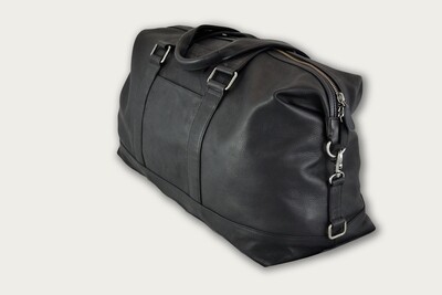 Black leather Duffel Bag LLS-401