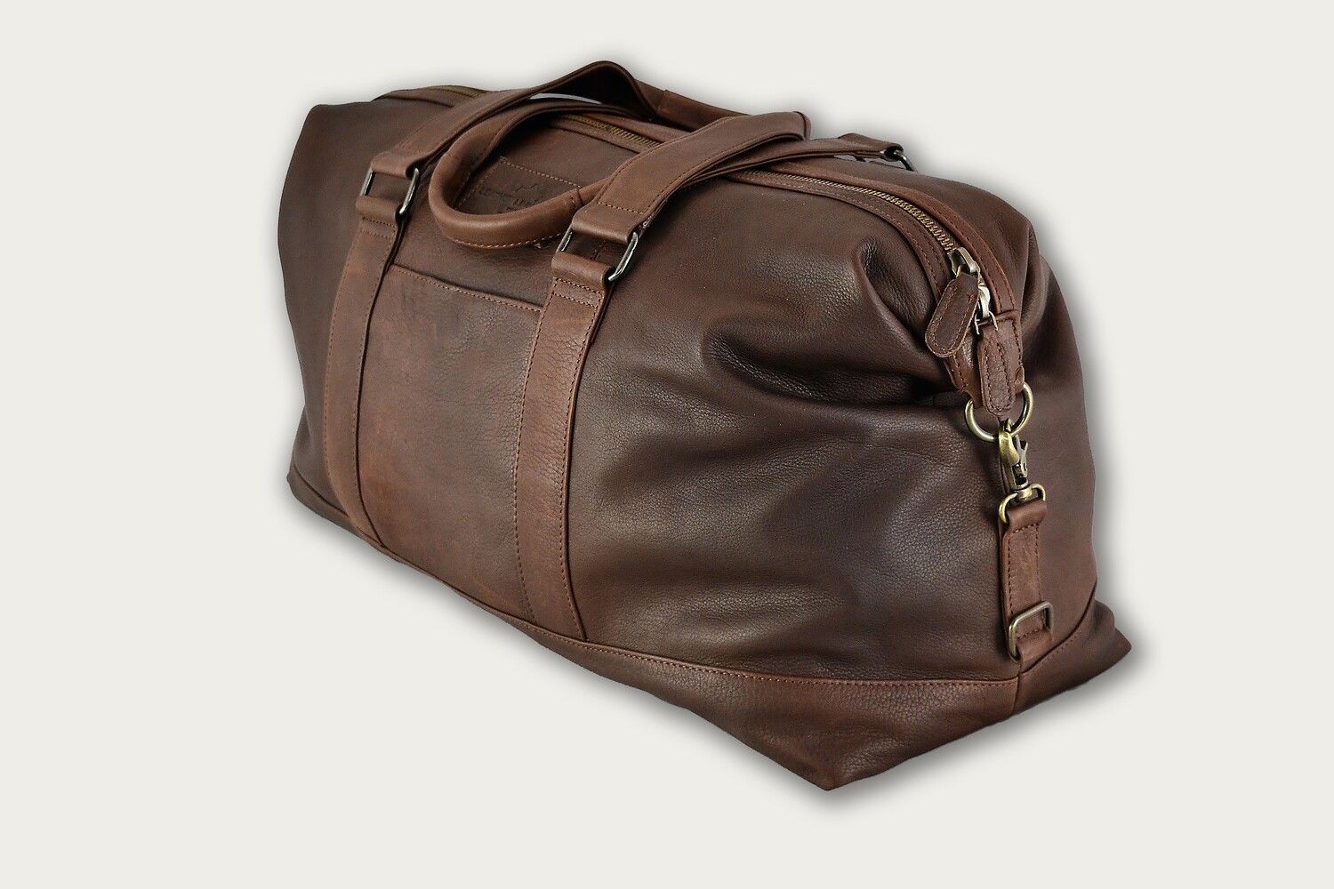 Dark Brown Leather Duffel LLS-101