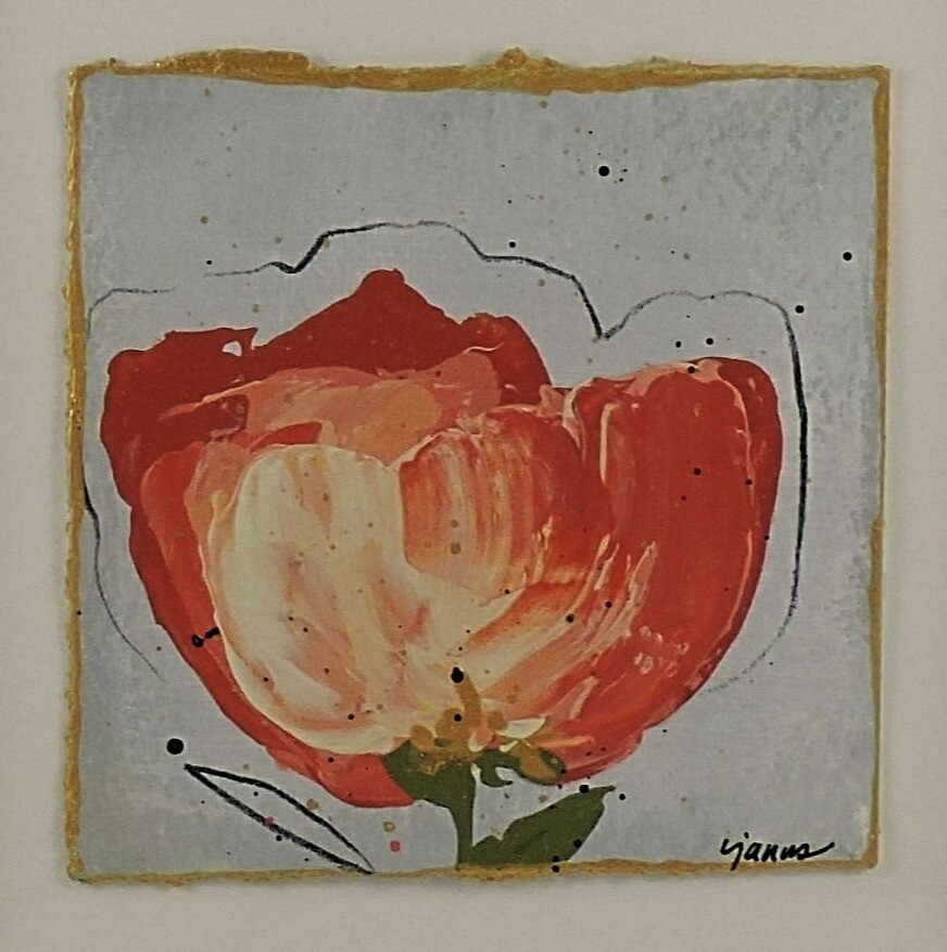 "Floral Study in Coral" by Carlyn Janus