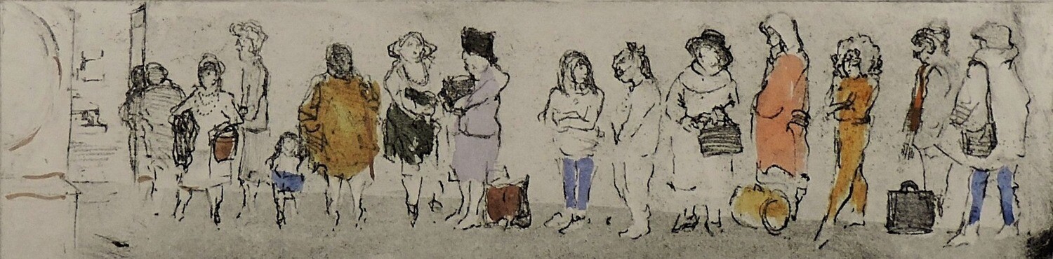 "The Line to the Ladies Room" by Helen Frank