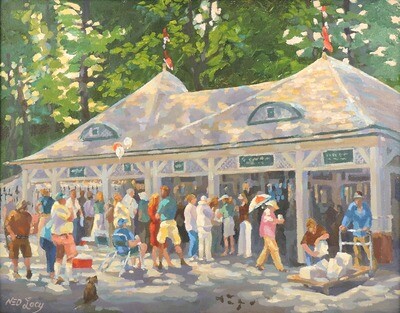 "Betting Windows, Saratoga Track" by Ned Lacy