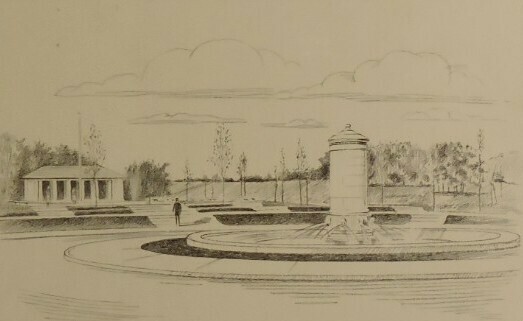 "Troy's Frear Park Fountain and Pavilion" circa 1925