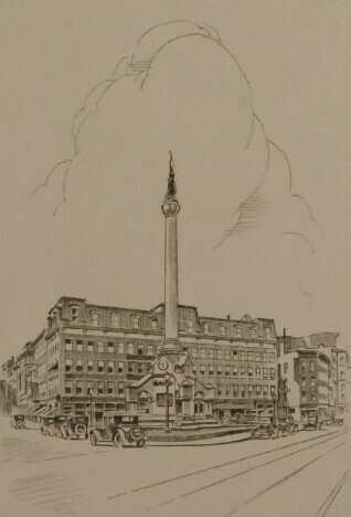 Troy's Monument Square circa 1925