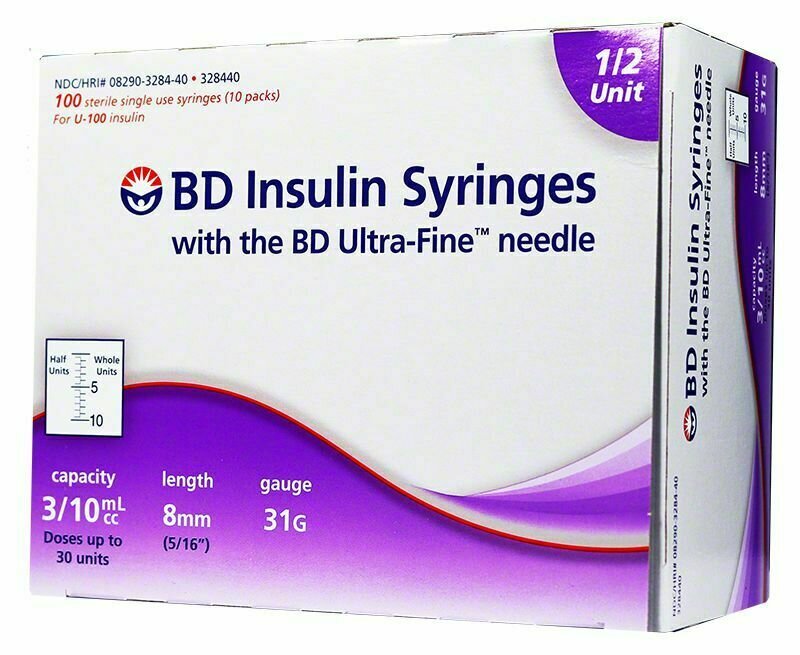 Insulin Syringes With Ultra Fine Needle