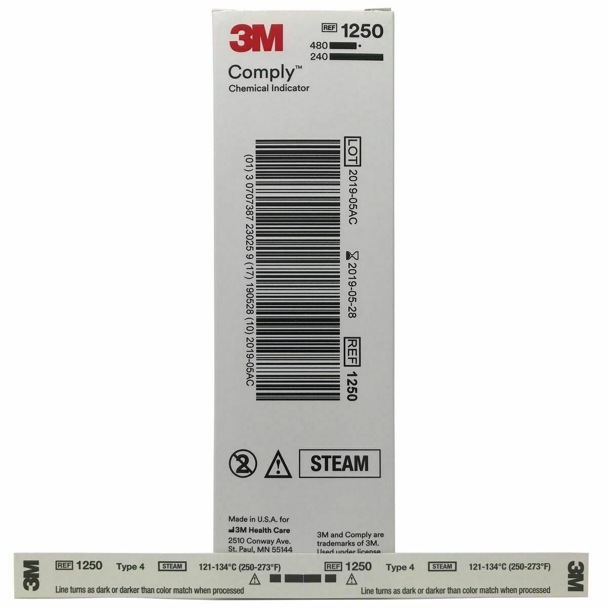 3M Comply Steam Chemical Indicator Strip 3M1250 3m-comply-steam-chemical-indicator-strip-3m1250