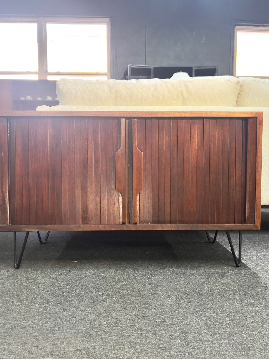 Vintage Tambour Door Storage