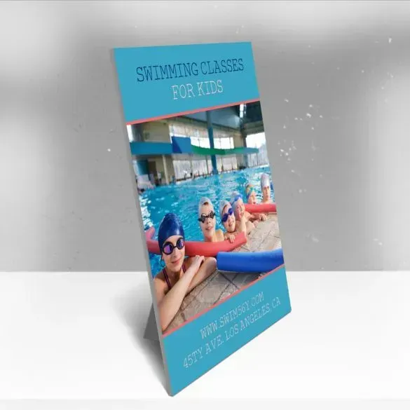 8.5 8.5" x 11" PVC Counter Cards with Easel