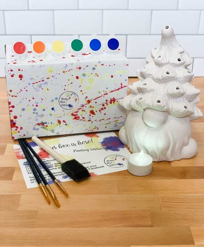 Deluxe Gnome Christmas Tree Lantern Art Box