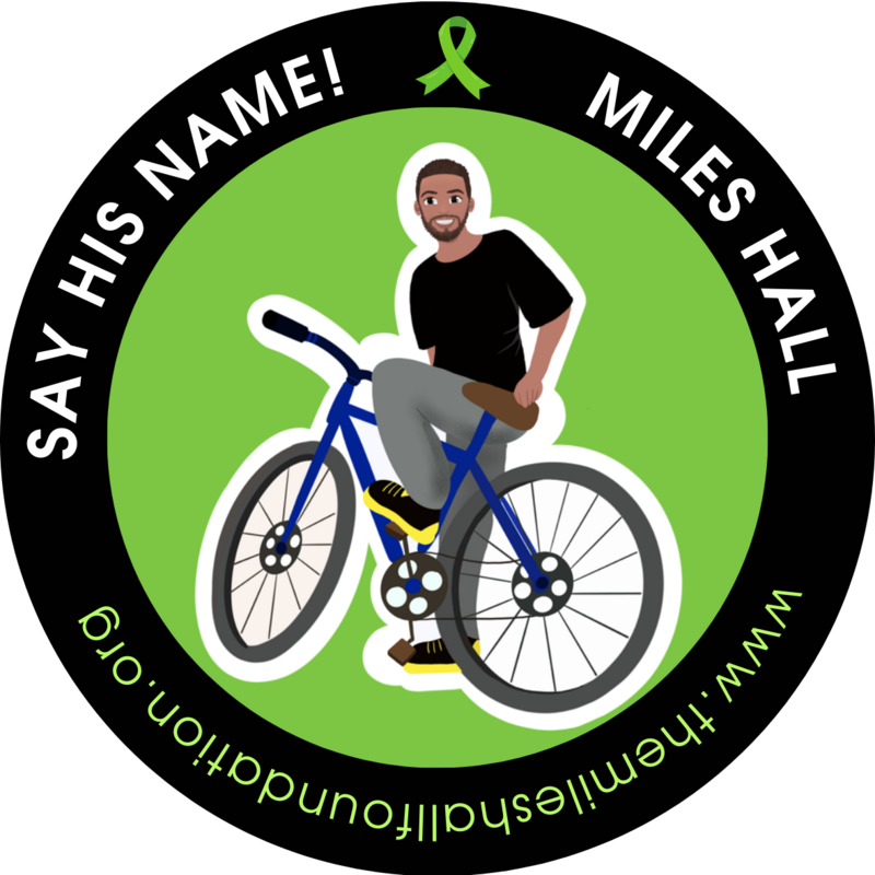 Black Say His Name &quot;Miles Hall&quot; 3-inch sticker.