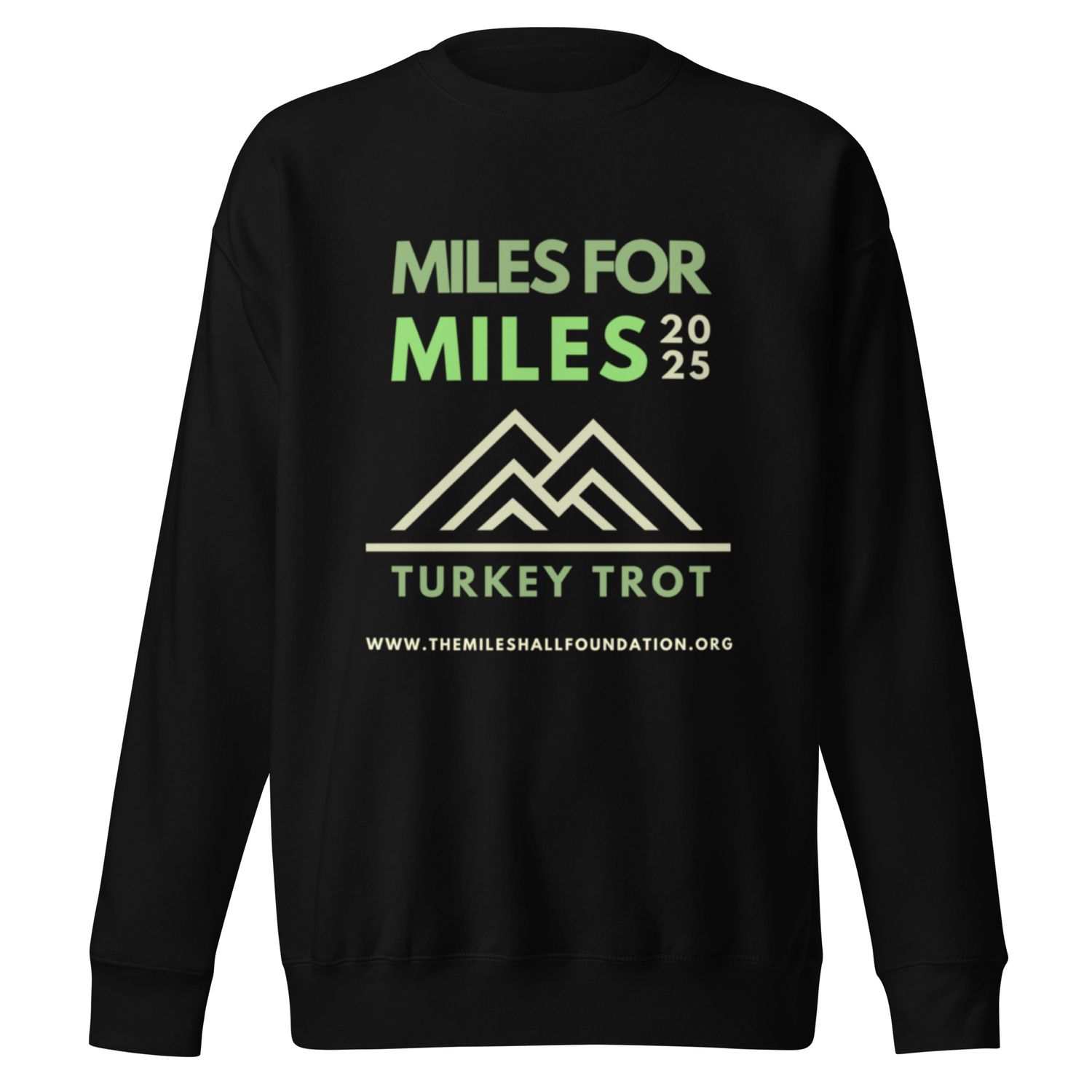 Unisex Premium Sweatshirt Black: Green Miles for Miles 2025