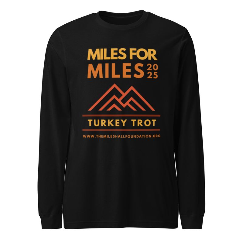Unisex Long Sleeve Tee; 7 Color Choices - Miles for Miles 2025