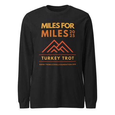 Unisex Long Sleeve Tee; 7 Color Choices - Miles for Miles 2025