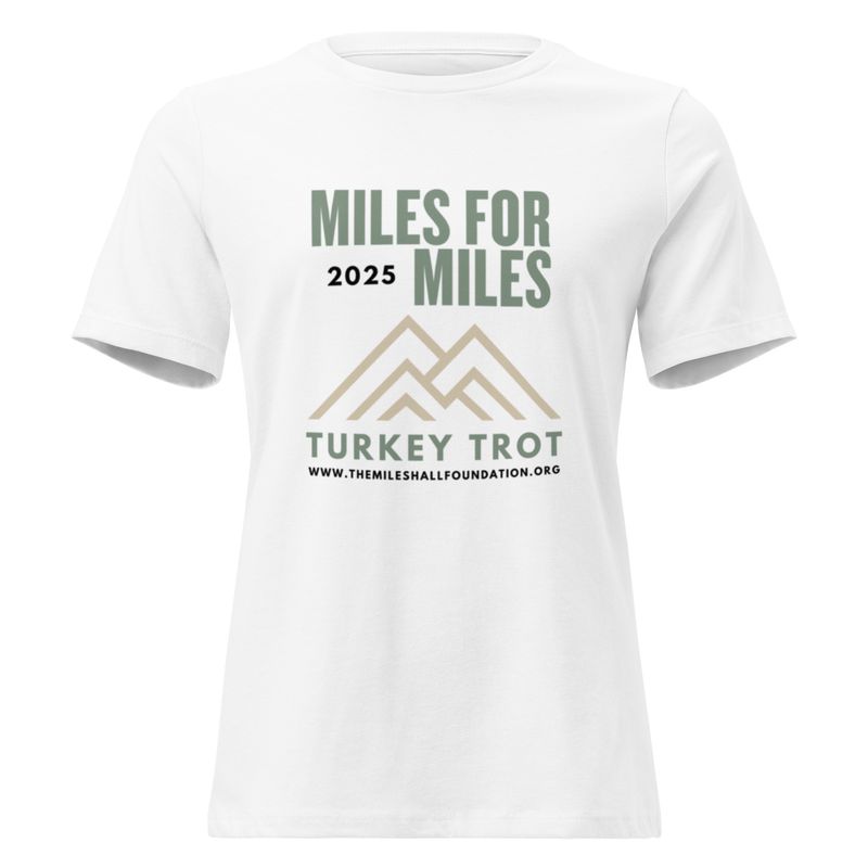 Women&#39;s Relaxed White T-Shirt: Miles for Miles 2025