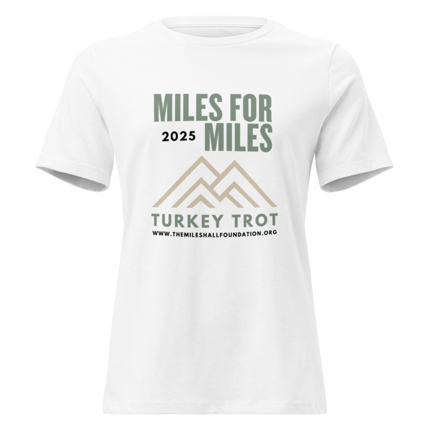 Women&#39;s Relaxed White T-Shirt: Miles for Miles 2025