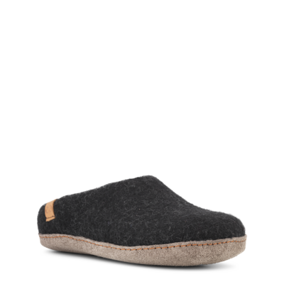 GREEN COMFORT MAKALU SLIP ON LEATH SOLE BLK
