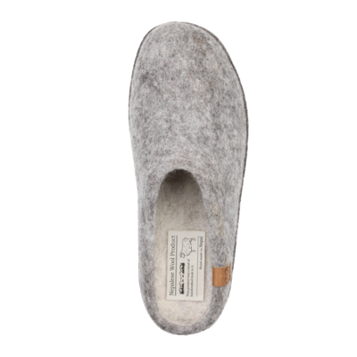 GREEN COMFORT MAKALU SLIP ON  LEATH SOLE GREY