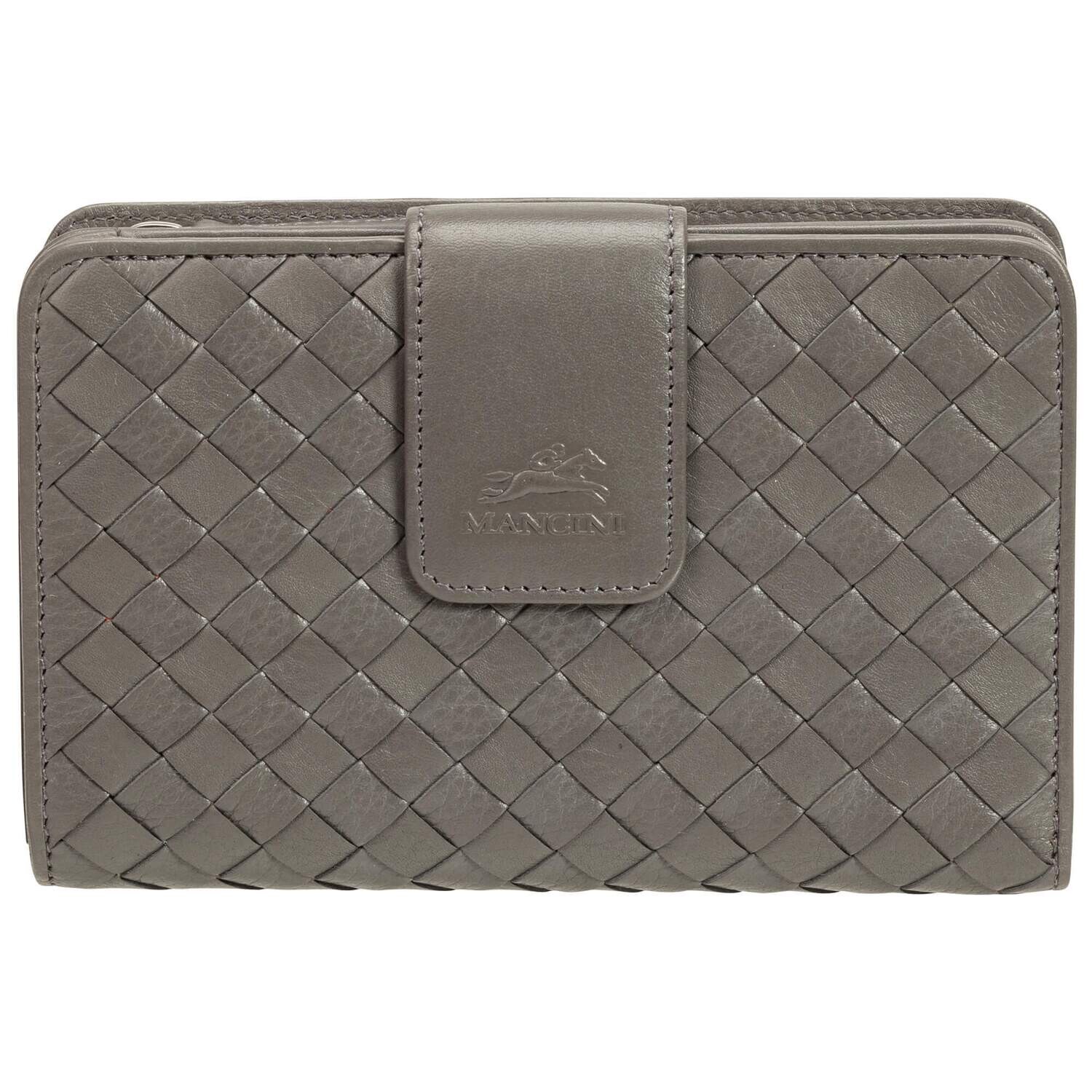 MANCINI BASKETWEAVE  DELUXE MED WALLET 6500283