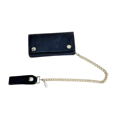 LEATHER IMPRESSIONS CHAIN WALLET