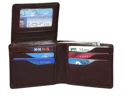 DEREK ALEXANDER BIFOLD WALLET WITH WING BR432