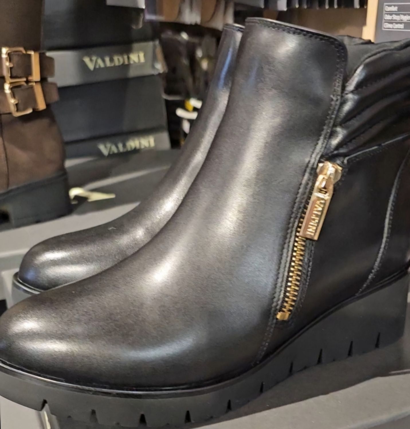 VALDINI WEDGE BOOTIE BLK
