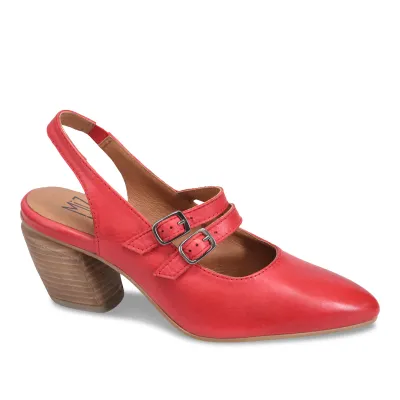 MIZMOOZ AMARI HEEL SANDAL RED