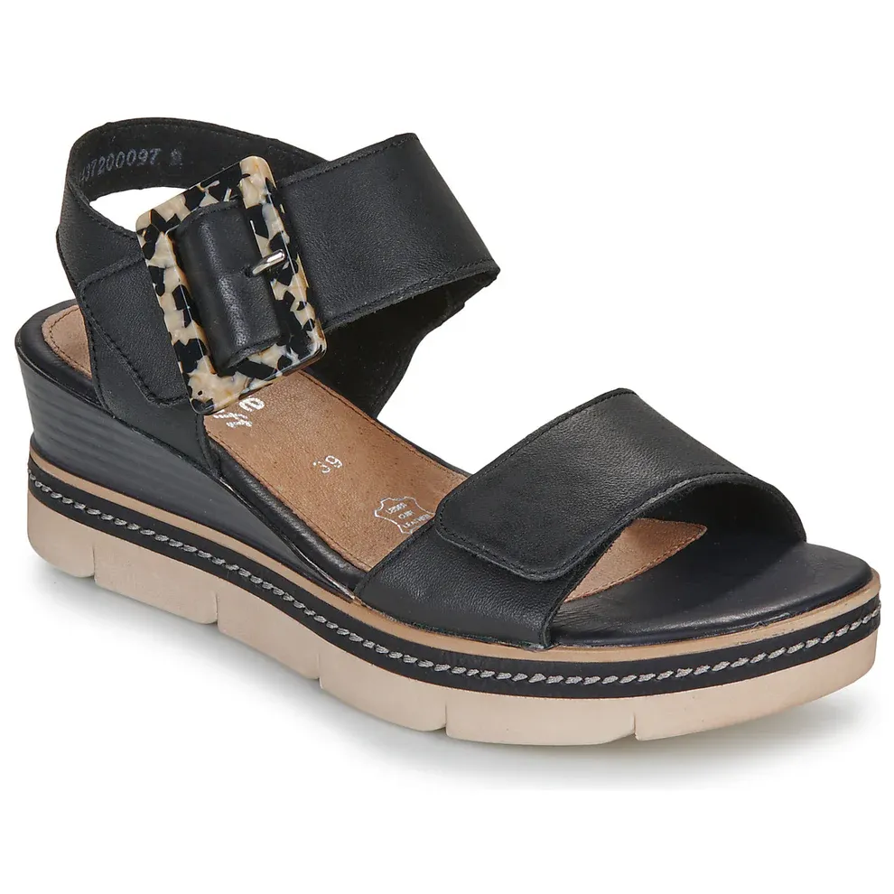 REMONTE WEDGE SANDAL BLACK D2L53-00