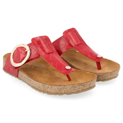 HAFLINGER CORRINA FLIP FLOP RED