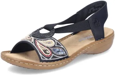 RIEKER REGINA SANDAL BLK 608B4-00