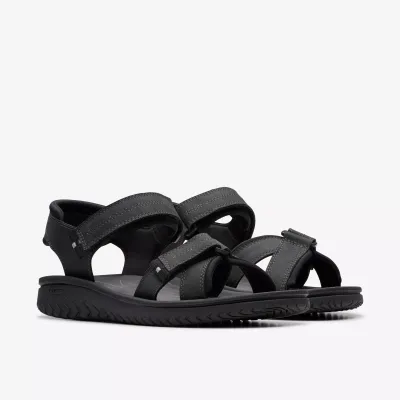 CLARKS WESLEY SANDAL BLK