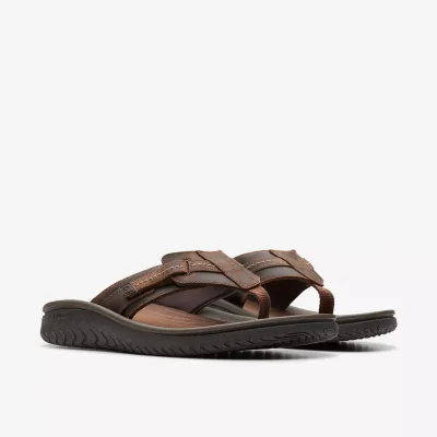 CLARKS WESLEY FLIP FLOP BEESWAX