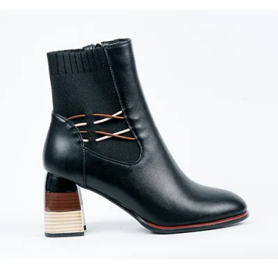 LE 2 TONE HEEL BOOT GX14-BLACK