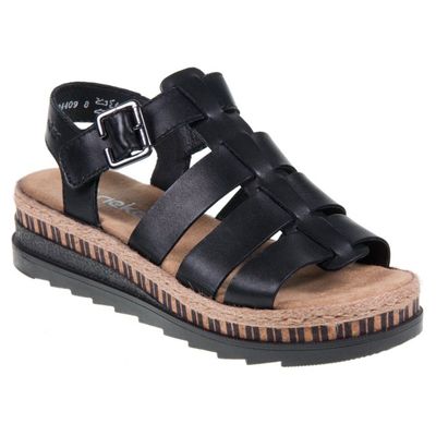 RIEKER REGINA SANDAL BLK  7904-00