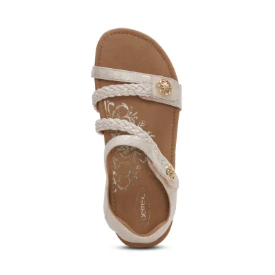 AETREX JILLIAN BRAID STRAP CHAMPAGNE