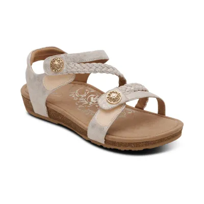 AETREX JILLIAN BRAID STRAP CHAMPAGNE