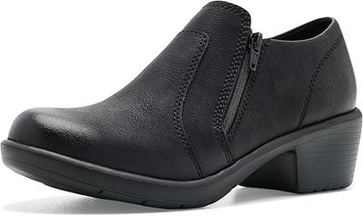 CLARKS KYNZIE ZIP BLK