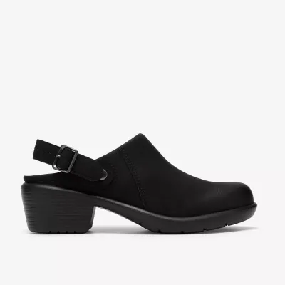 CLARKS LADIES MULE ZIP BLACK