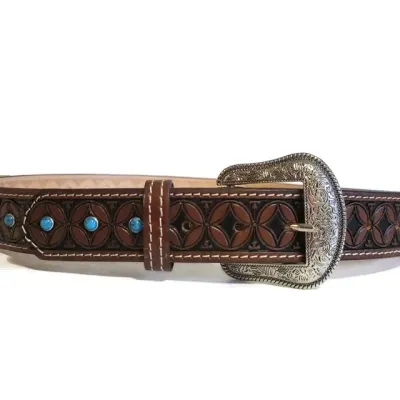 FYI TURQ. LEATH. BELT