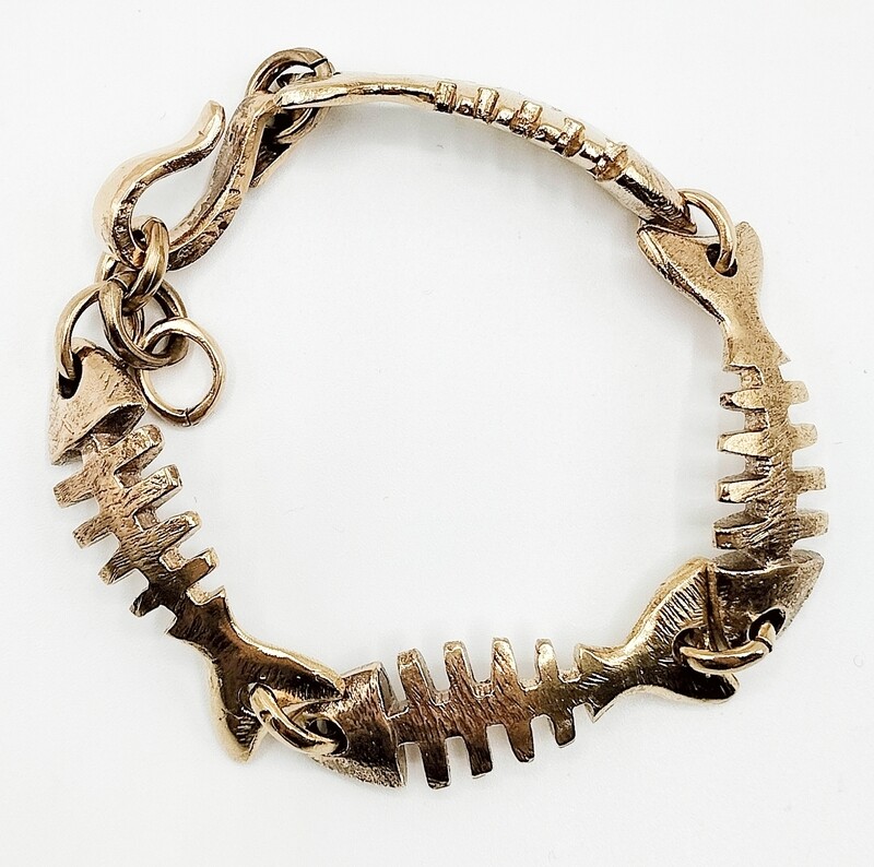 Bracciale lisca di pesce in bronzo