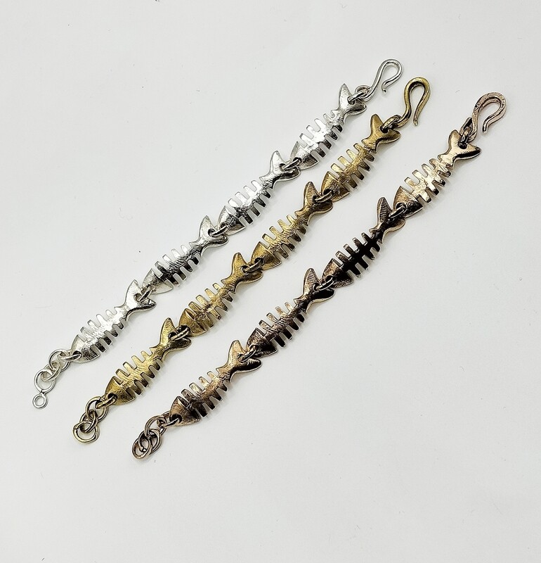 Bracciale lisca di pesce in bronzo