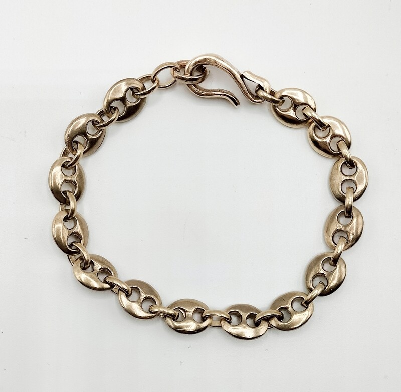 Bracciale maglia marinara in bronzo, fusione a cera persa.
