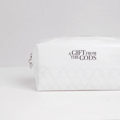 Make Up Bag - White Geometric Print ( SALE DEAL NON RETURNABLE )