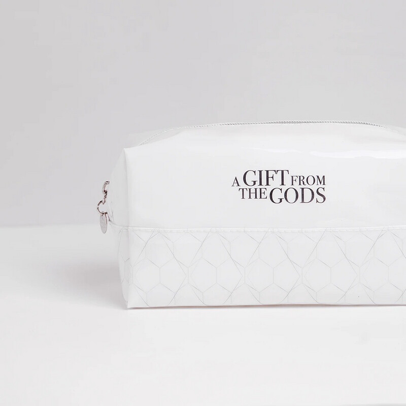 Make Up Bag - White Geometric Print ( SALE DEAL NON RETURNABLE )