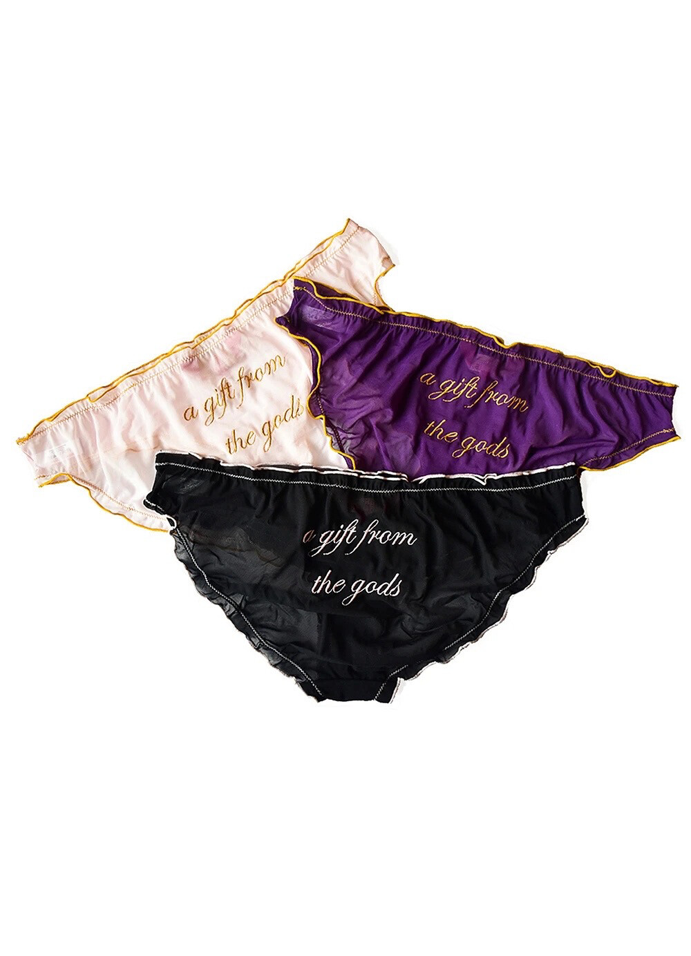 Embroidered Knickers - Pack Of 3 ( SALE NON RETURNABLE)