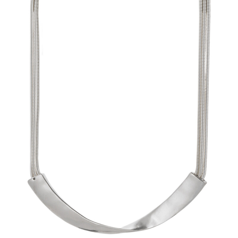Solid Bar Necklace - Silver