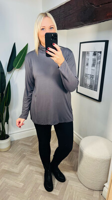Roll Neck Base Layer - Grey