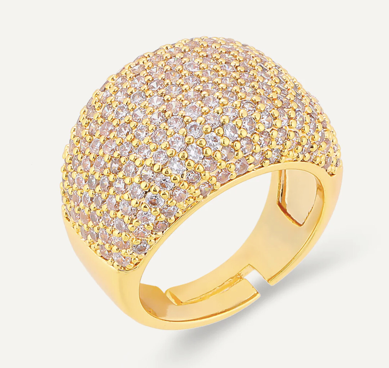 Statement Ring Adjustable Gold